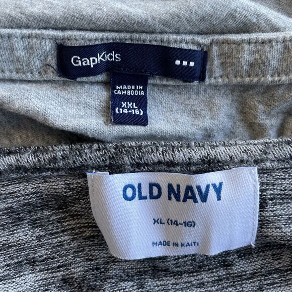 Lot Of 2 Gap Old Navy Youth Girls 14-16 Long Sleeves Top T-shirt Sequined Bows - Picture 2 of 13